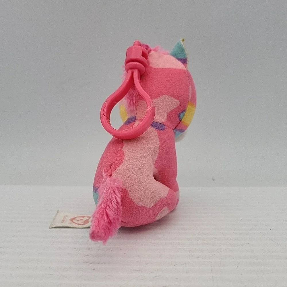 ''Fantasia The Pink‎ Unicorn'' TY Beanie Boo Keychain Plush -No HangTag